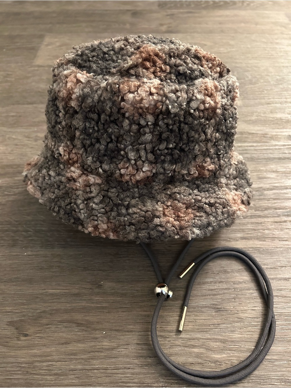 Steve Madden Plaid ONE SIZE Faux Fur Bucket Hat